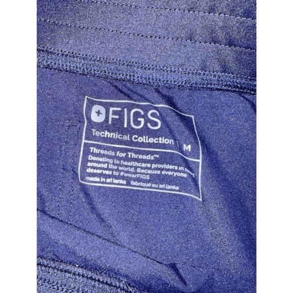 FIGS Technical Collection Navy Blue Scrub Pants Womens Medium Straight Leg - Picture 4 of 5